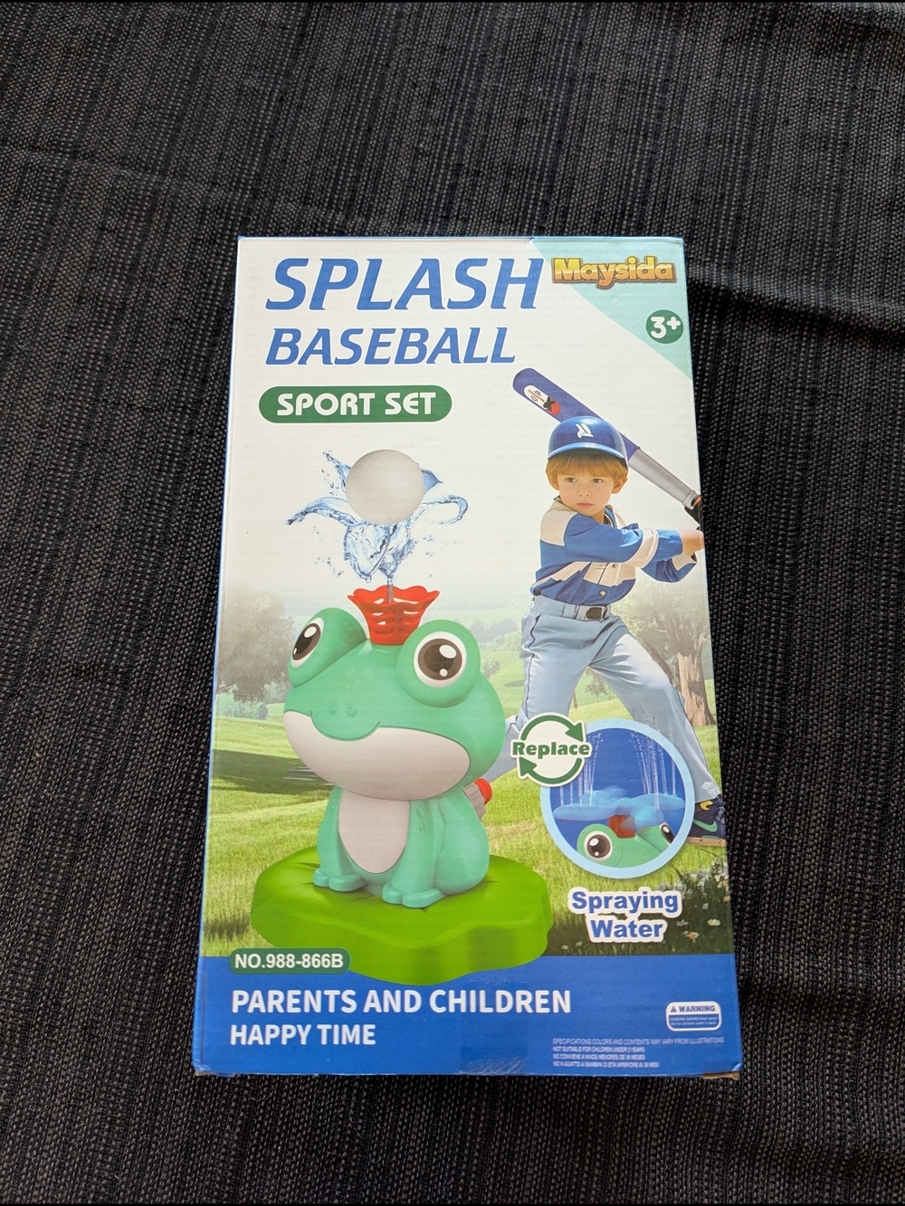 Splash Baseball Frog Spraying Water Sport Set - Green